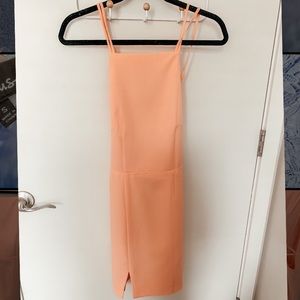Bright peach dress
